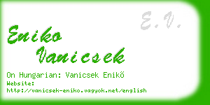 eniko vanicsek business card
